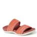 Original Comfort By Dearfoams Blair Low Foam Double Band Slide - Womens 10 Red Sandal Medium