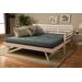 Boho Daybed and Pop Up in White with Linen Aqua Mattresses - BODBPUWHLAQU4