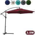 Ombrello da giardino inclinabile da 3.5 m. uv 30+. ombrello rotante - rosso - Hengda