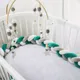 Pare-chocs de lit pour bébé 1m/2m/3m berceau infantile oreiller coussin noeud tressé