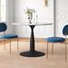 Etta Avenue™ Nicole 40" Pedestal Dining Table Wood/Metal in Black | Wayfair 5C8471A1E80B4B23BBF4ED84AD556053