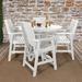 Beachcrest Home™ Midwest 4-Person 48" Round, Counter-Height Outdoor Dining Set Plastic in White | 62.5" L x 62.5" W x 43.3" H | Wayfair