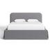 Joss & Main Miya Low Profile Storage Platform Bed Upholstered/Linen in Gray/White/Brown | 48 H x 85 W x 87 D in | Wayfair