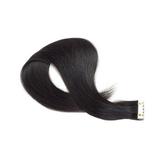 55cm Tape In Virgin Human Hair Extensions Human Hair for Women Beauty (Black Remy Hair)
