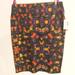 Lularoe Skirts | Lularoe Cassie Skirt Black W/ Rainbow Color Kaleidoscope Style Pattern Sz 3x Nwt | Color: Black/Yellow | Size: 3x