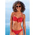 Bügel-Bandeau-Bikini-Top LASCANA "Cana" Gr. 36, Cup D, rot Damen Bikini-Oberteile Ocean Blue