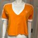 Adidas Tops | Adidas Cropped Athletic/Athleisure Shirt, 1x, Nwt! | Color: Orange/White | Size: 1x
