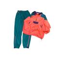 Columbia Other | Columbia Vtg Windbreaker Set Men Large Track Pants Jacket Colorblock 90's Neon | Color: Orange/Purple | Size: L