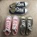 Converse Shoes | Converse All-Star Bundle 3 Shoes | Color: Blue/Gray/Pink | Size: 6
