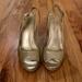Lilly Pulitzer Shoes | Lilly Pulitzer Gold Wedge- Worn Once | Color: Gold | Size: 7