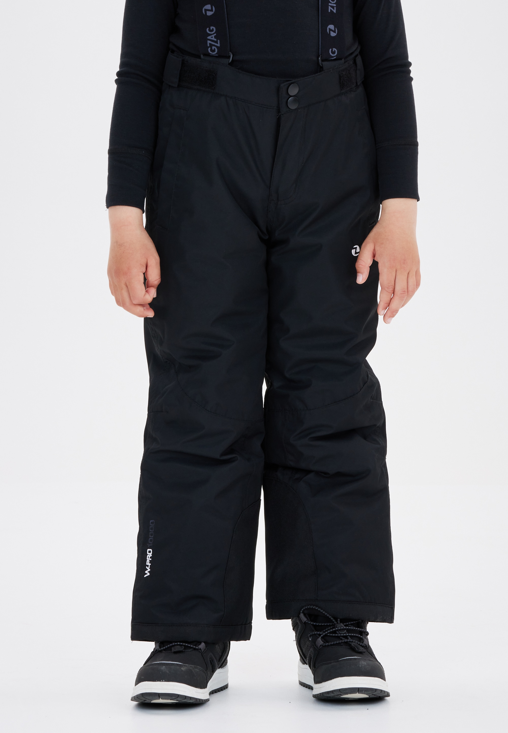 Skihose ZIGZAG "Provo", Kinder, Gr. 98, EURO-Größen, schwarz, 100% Polyester, unifarben, lang, Hosen, mit 10.000 mm Wassersäule Image