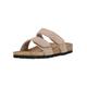 Sandale CRUZ "Liland" Gr. 39, braun (hellbraun) Damen Schuhe Pantolette Schlappen Flats mit praktischem Klettverschluss