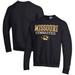 Men's Champion Black Missouri Tigers Gymnastics Stack Powerblend Pullover Sweatshirt