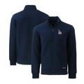 Men's Cutter & Buck Navy Los Angeles Dodgers Stars Stripes Roam Eco Recycled Full-Zip Jacket