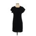 Armani Exchange Cocktail Dress - Shift: Black Solid Dresses - Women's Size 2