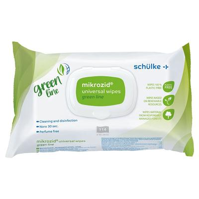 Mikrozid universal wipes green line SP 114 St Tücher Image
