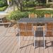 SHINYOK Rectangular 6 - Person 78.74" Long Teak Outdoor Dining Set Wood in Black/Brown/Gray | 78.74 W x 39.37 D in | Wayfair 06XKS128PCWAC4OGS7GS