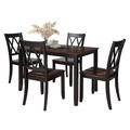 Winston Porter Foxx 4 - Person Dining Set Wood in Black | Wayfair 89322732930A46858B8D413DC2CEB56D