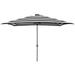 Arlmont & Co. 10' x 6' Rectangular Folding Outdoor Patio Umbrella w/ Crank Opening Metal in White/Black | 96 H x 74 W x 117 D in | Wayfair