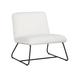 Slipper Chair - Hokku Designs Brawith 26 inches Wide Polyester Slipper Chair Polyester in White | 30 H x 26 W x 28 D in | Wayfair