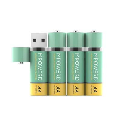 MPOWERD 10317 - AA USB Rechargeable Batteries (4 Pack) (USB RECHARGEABLE BATTERIES 4PK)