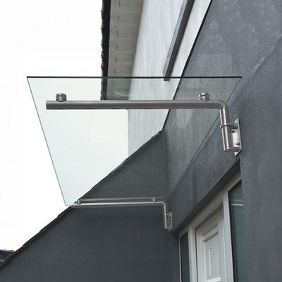 MonsterShop Glasvordach Vordächer Vordach Haustürüberdachung Canopy aus Glas 144cm b x 80cm t Image