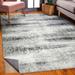 Leick Home Zielle Grey Area Rug Soft Shag in Painterly Modern with Rug Pad