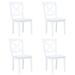 vidaXL 2/4x Dining Chairs Solid Wood Rubber Dining Room Chair Multi Colors - 17.9" x 20.5" x 35.4"