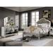 Bann Glam Silver Solid Wood 2-Piece Tufted Panel Bed and Dresser Set by Furniture of America