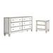 Bann Glam Silver 2-piece Nightstand and Dresser Set by Furniture of America