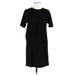 Madewell Casual Dress - Shift Crew Neck Short sleeves: Black Print Dresses - Women's Size Small