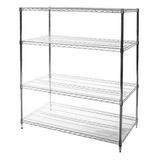 Shelving Inc. 24 d x 48 w x 72 h Chrome Wire Shelving with 4 Shelves