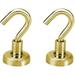 Magnetic Hooks 2pcs Super Strong Magnetic Hooks Heavy Duty Key Hook Wall Mounted Coat Hanger Heavy Duty Cup Hook for Storage Organization (Color : Gold)