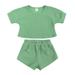 B91xZ Outfit For Baby Girl Toddler KIds Boys Gilrs Sports Short Sleeves Top Shorts 2pcs Outfit Set Clothes Size 12 Months