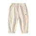 Pimfylm Knit Pants For Baby Boys Pull On Slim Cargo Pants White 2-3 Years