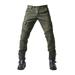 Hanas 2023 Mens Pants Motorcycle Protective Trousers Men s Motorcycle Jeans Breathable Wear-Resistant With 2 Pairs Of Hip And Knee Protectors Removable Pads Army Green L