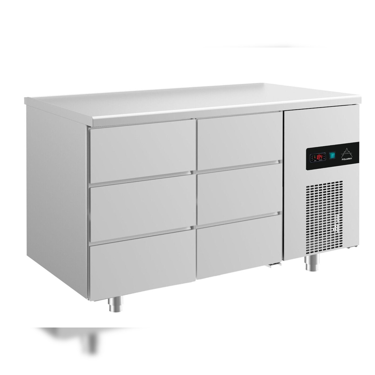 Gastro Edelstahl Kühltisch Umluft 3/3 Schubladen 1400x700x850mm -2/+8°C Image