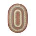 Homespice Neverland Reversible Red Cotton Rug 20 x 30 Oval Braided Area Rug