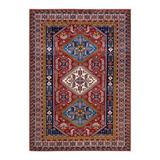 Hand-Knotted Wool Tribal Traditional Red Area Rug 7 1 x 10 1