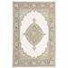 HomeRoots 510142 2 x 3 ft. Beige Ivory Tan Gold Gray & Green Oriental Power Loom Stain Resistant Rectangle Area Rug