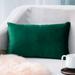 Throw Pillows Super Soft Rectangular Velvet Pillowcase Solid Color Lumbar Pillow Pillowcase