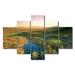 TISHIRON 5PCS Framed Canvas Wall Art Set 60 x40 Green Golf Course Nature Landscape Canvas Art Decor