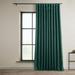 Slate Teal Faux Linen Extra Wide Room Darkening Curtain (1 Panel) Slate Teal 100W X 120L