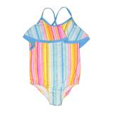 Lands' End One Piece Swimsuit: Blue Stripes Sporting & Activewear - Size 12-18 Month