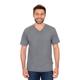 T-Shirt TRIGEMA "TRIGEMA V-Shirt DELUXE Baumwolle" Gr. S, grau (steingrau, melange) Herren Shirts T-Shirts