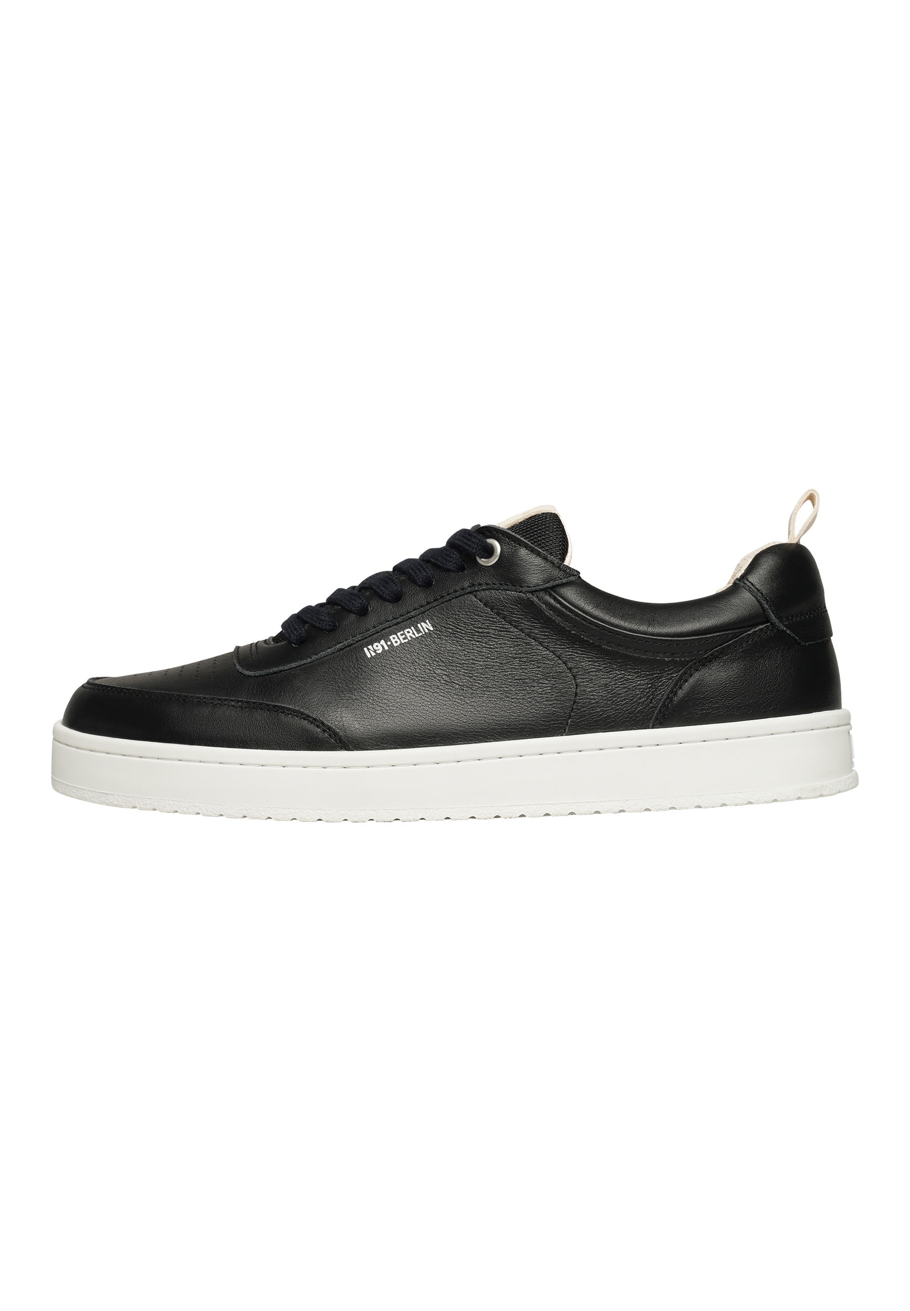 Sneaker N91 "Court M AB Herrensneaker", Herren, Gr. 46, schwarz, Leder und Textil, Schuhe, Turnschuh Leder handgefertigt, sportlicher Freizeitschuh Herren Image