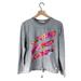 Adidas Tops | Adidas Climalite Floral Stripe Crewneck Sweatshirt | Color: Gray/Pink | Size: S