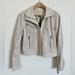 Anthropologie Jackets & Coats | Anthropologie Faux Leather Off White/Beige Cropped Jacket Size Small Nwt | Color: Cream | Size: S