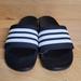 Adidas Shoes | Adidas Men’s Adilette Comfort Slides Sandal Black White Ap9971 | Color: Black/White | Size: 12