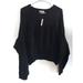 Madewell Tops | Madewell Black Knit Lightspun Ruched Long-Sleeve Top Med Nwt | Color: Black | Size: M